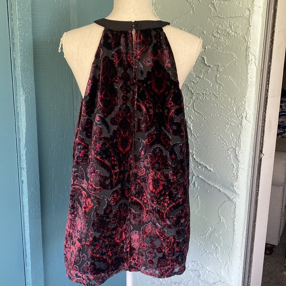 Torrid NWT HALTER TUNIC TANK - BURNOUT VELVET PAISLEY Torrid SZ 0=12 in women’s - Picture 3 of 12